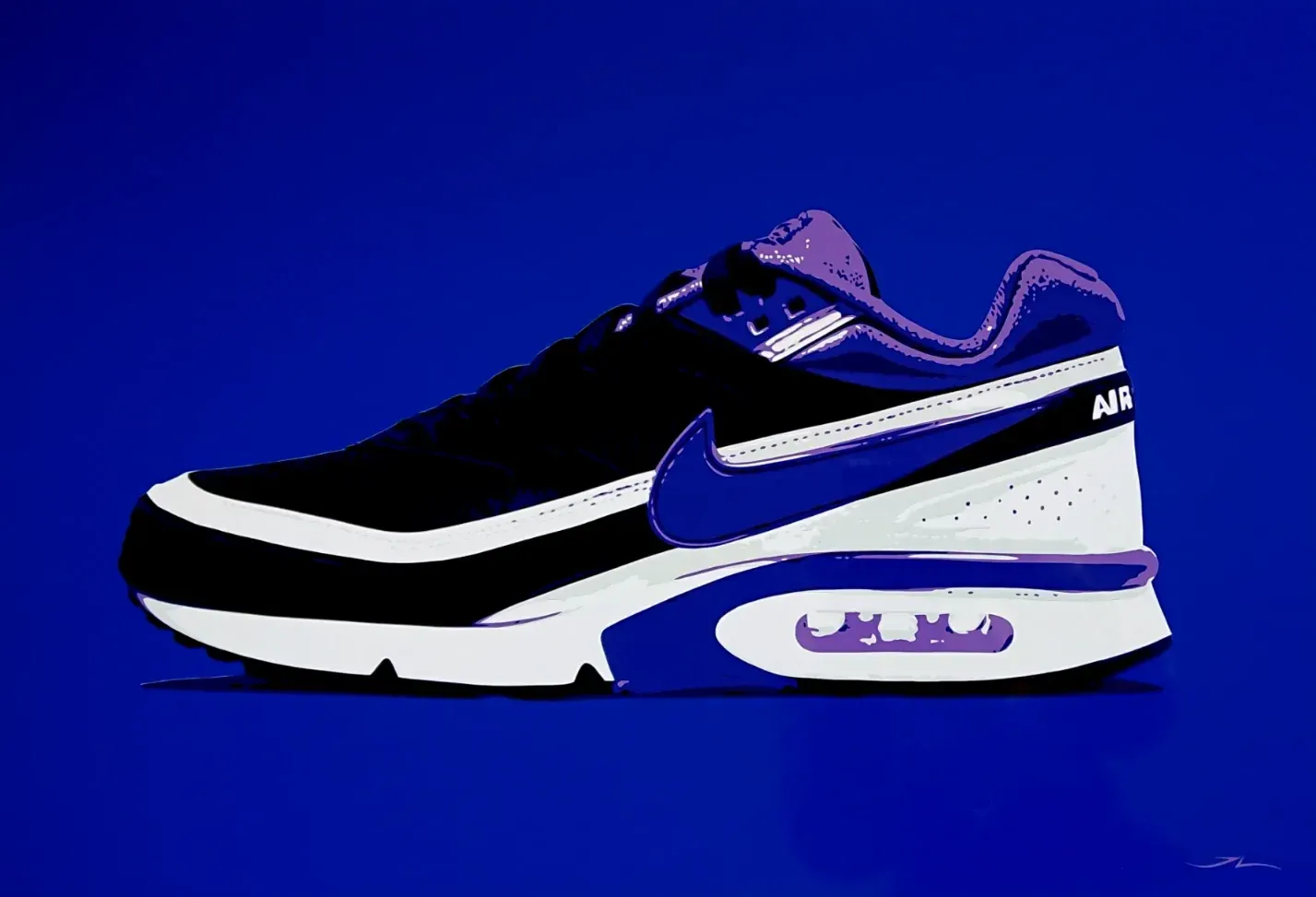Air Max Classic BW Persian Violet, Folienkunst von John Layers, 2023