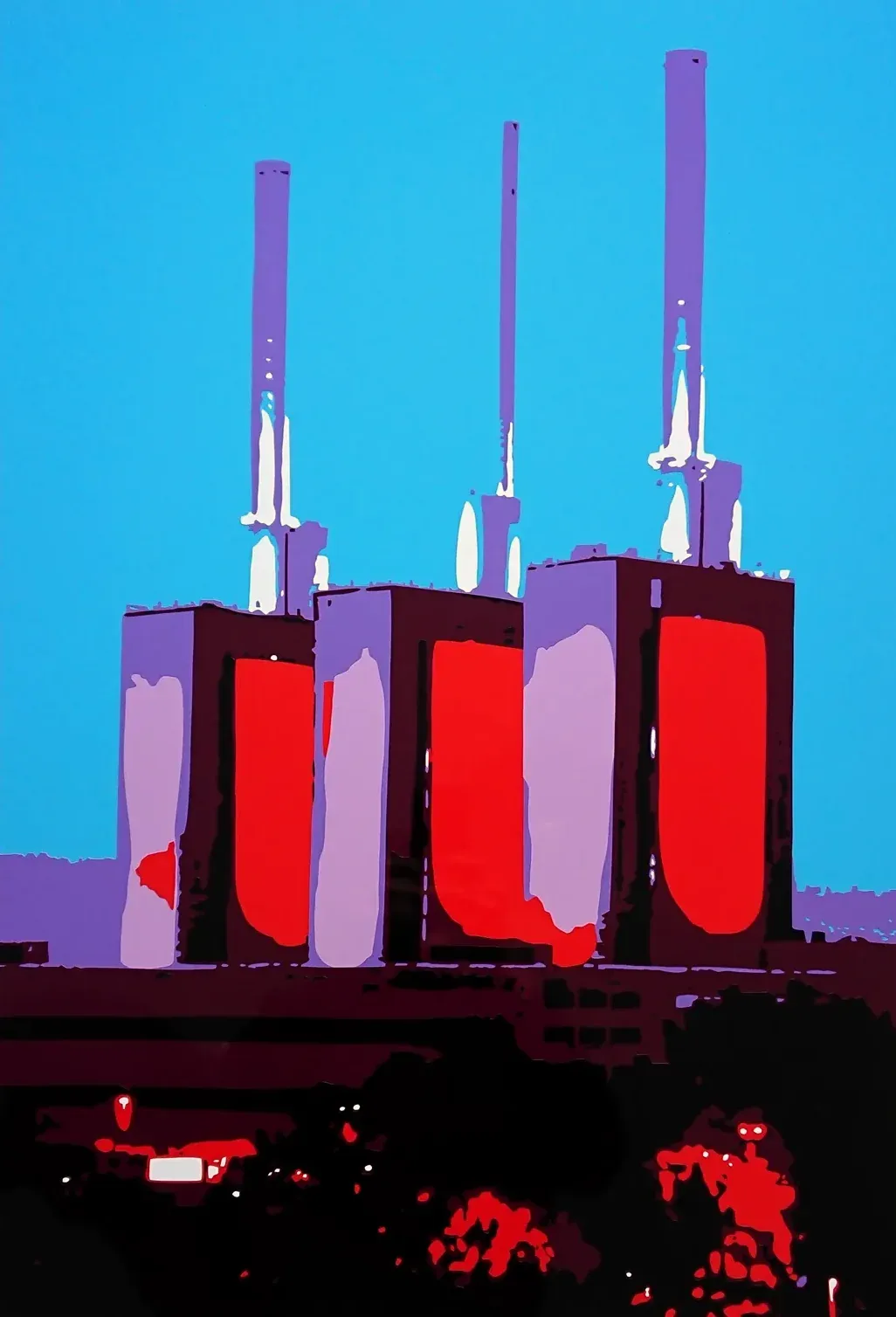Die drei warmen Brüder, Folienkunst von John Layers, 2025