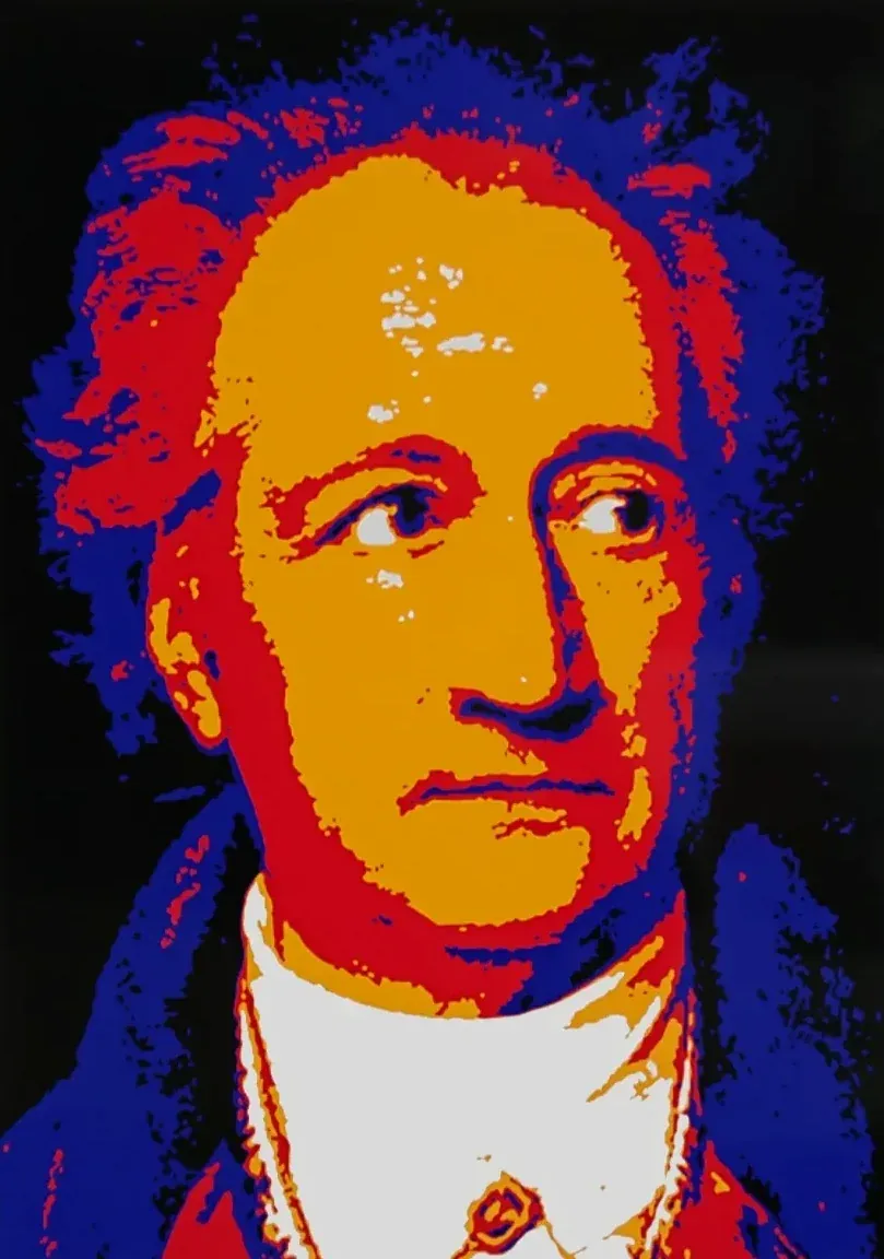 Goethe, Folienkunst von John Layers, 2021