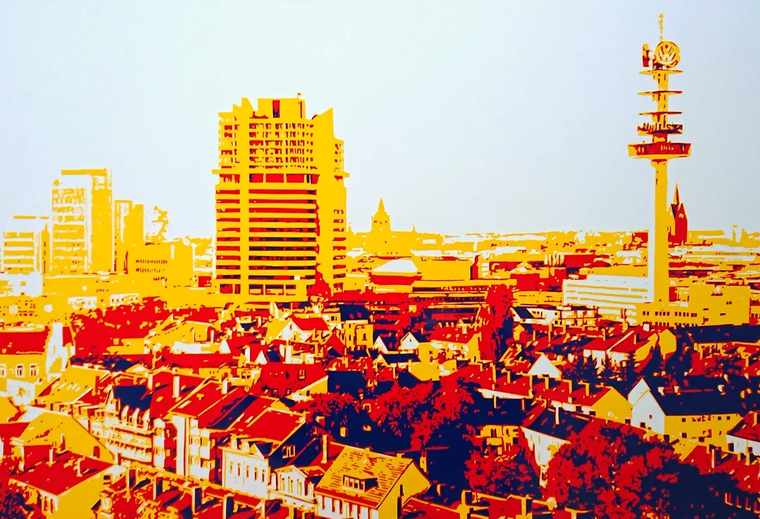 Hannover Skyline, Folienkunst von John Layers, 2025