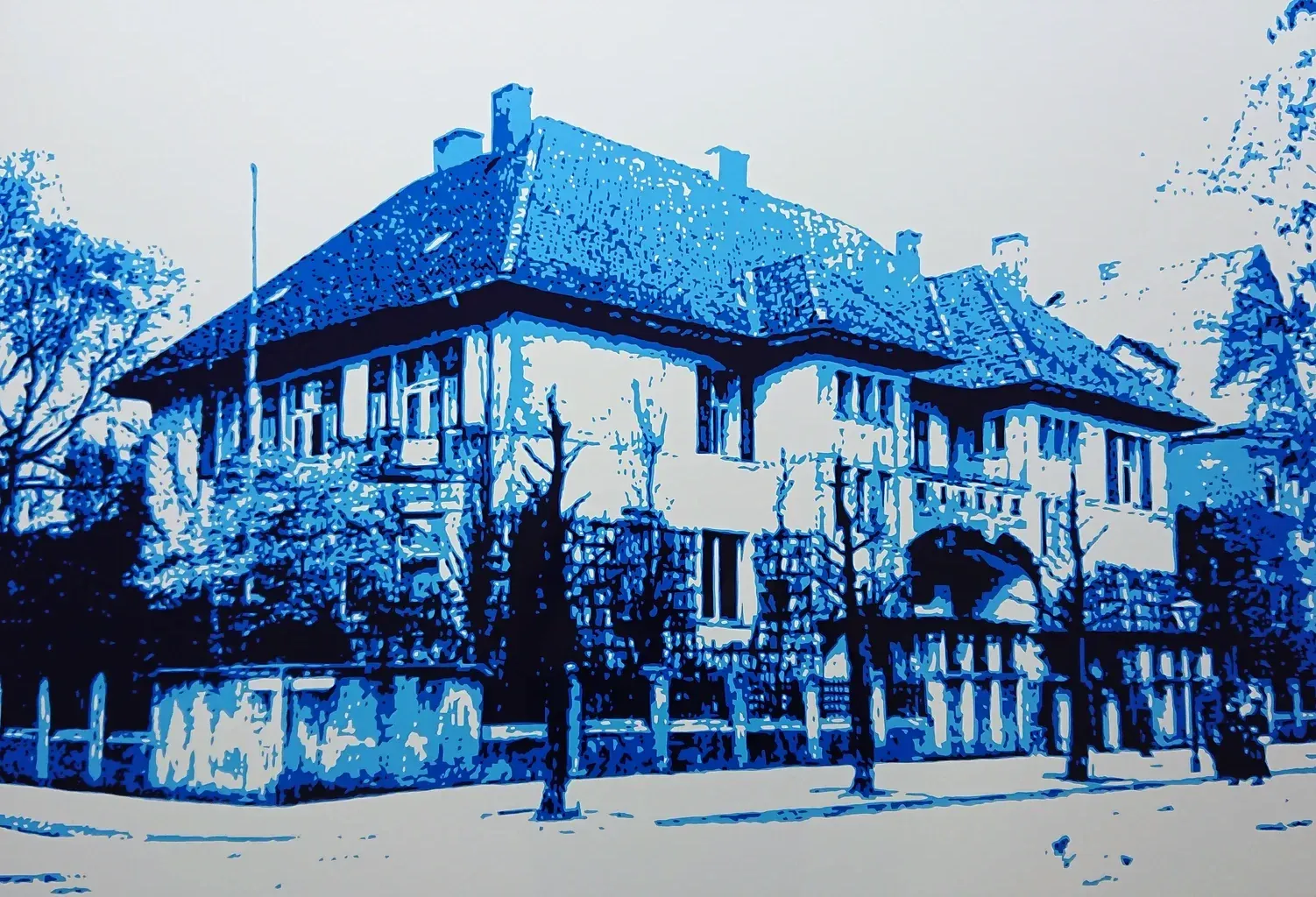 Hindenburg-Villa, Folienkunst von John Layers, 2024