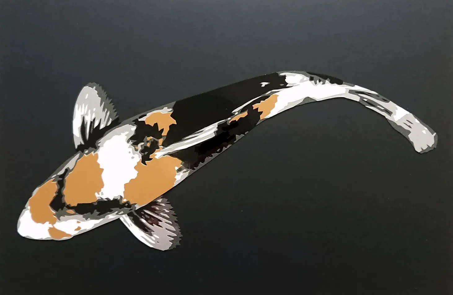 Koi 2, Folienkunst von John Layers, 2025