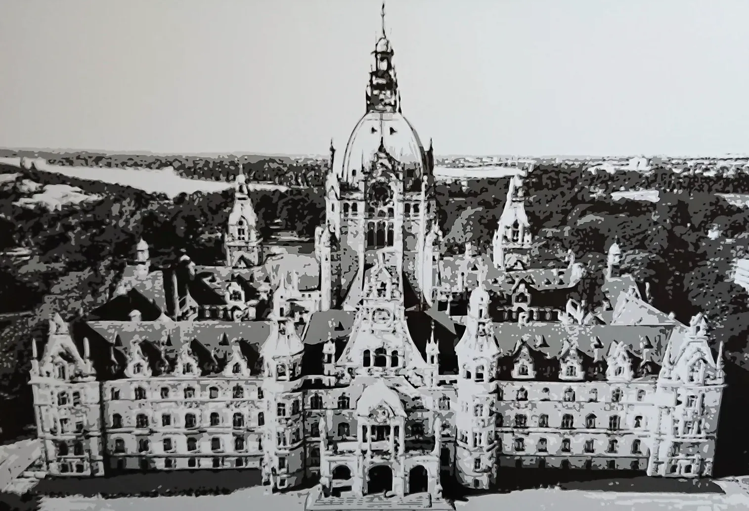 Neues Rathaus, Folienkunst von John Layers, 2024